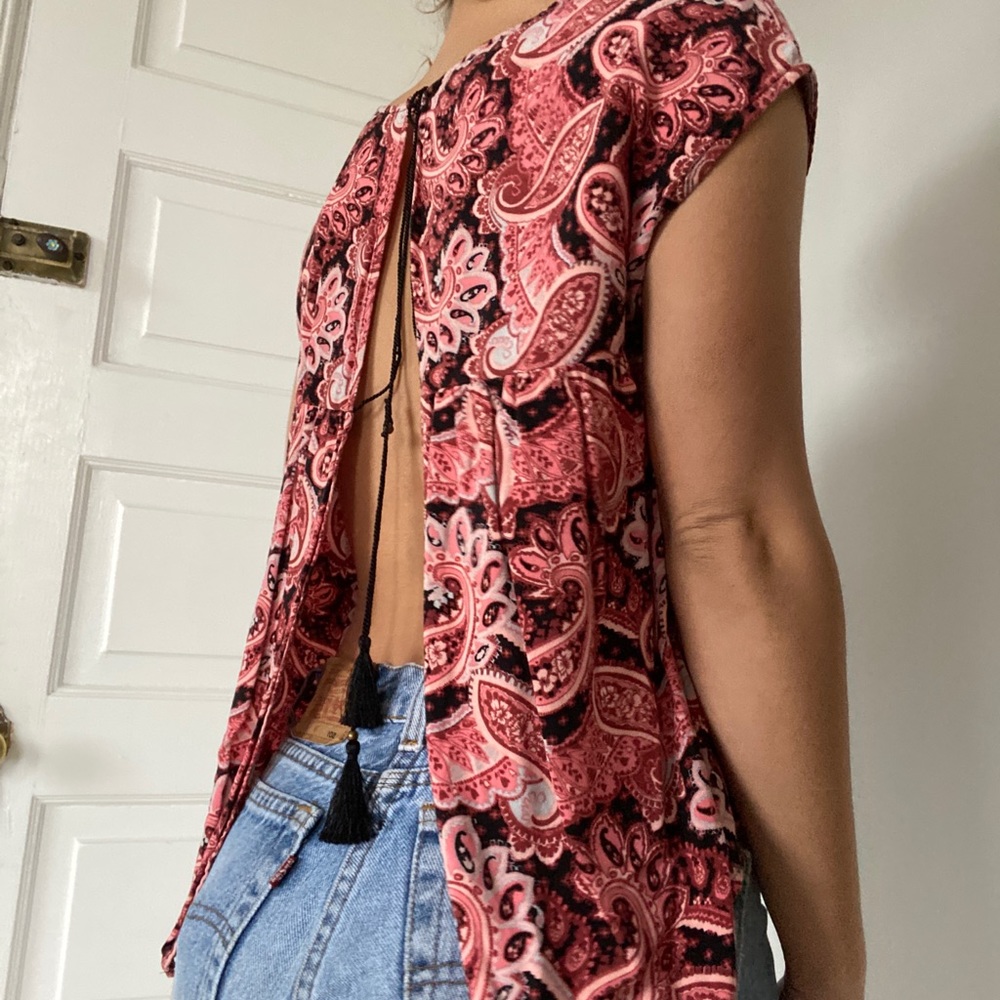 Paisley Open Back Top